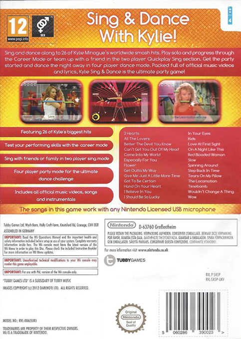 Kylie Sing & Dance dos