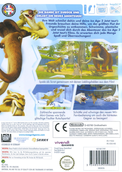 L'Age de Glace 2 - Dos