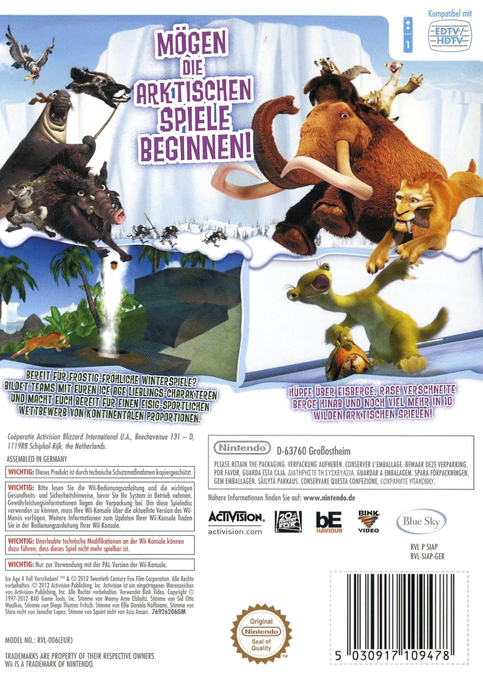 L'Âge de glace 4 : La dérive des continents-Jeux de l'Arctique - Dos