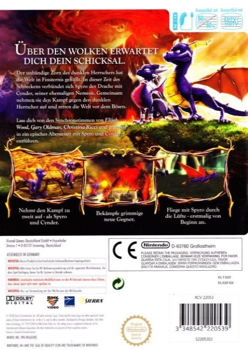 La Légende de Spyro : Naissance d'un Dragon dos