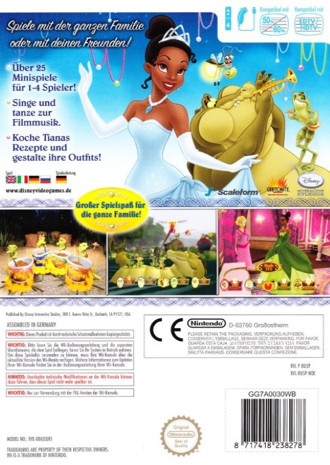 La princesse et la grenouille - Dos