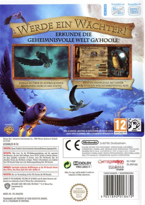 Le Royaume de Ga'Hoole - Dos