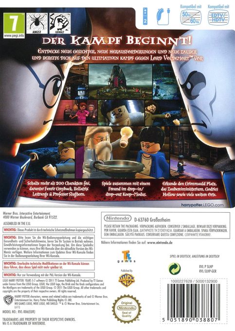 LEGO Harry Potter : Années 5 à 7 dos