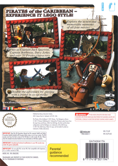 LEGO Pirates des Caraïbes : Le Jeu Vidéo dos