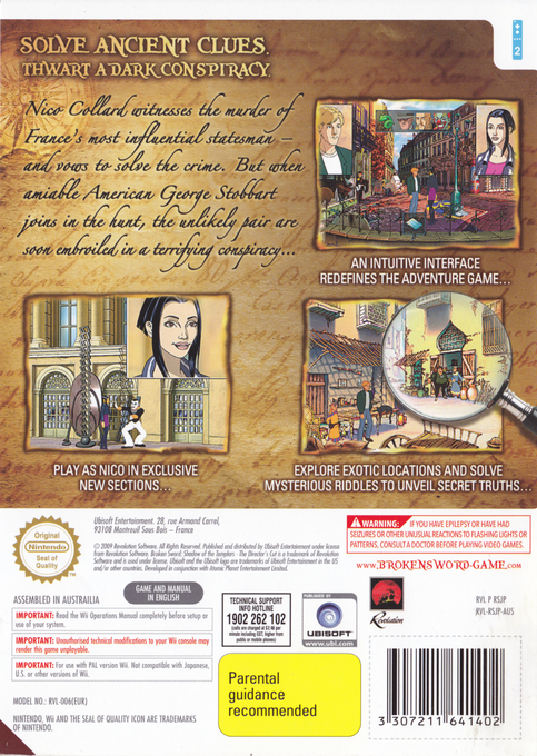 Les Chevaliers de Baphomet : The Director's Cut - Dos