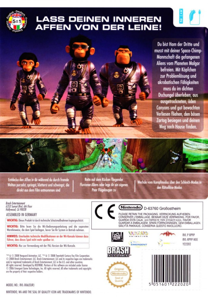 Les Chimpanzés de l'Espace dos