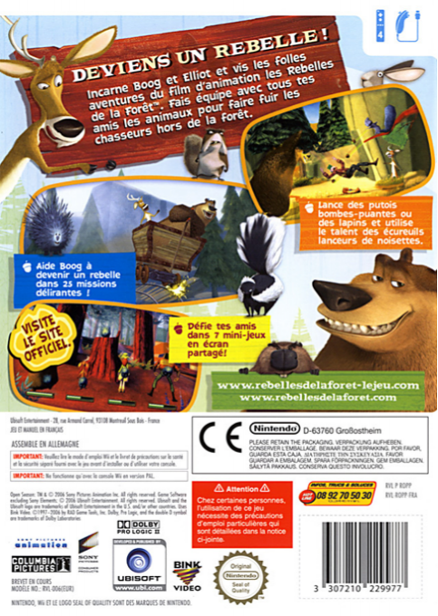 Les Rebelles de la Forêt - Dos