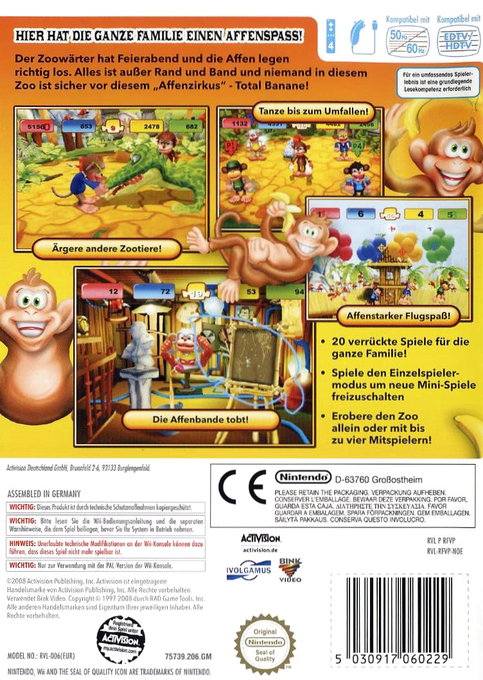 Les Singes Farceurs! 20 Mini-Jeux - Dos