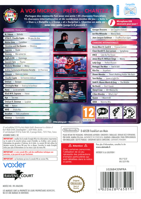 Let's Sing 2018 - Hits Francais et Internationaux - Dos