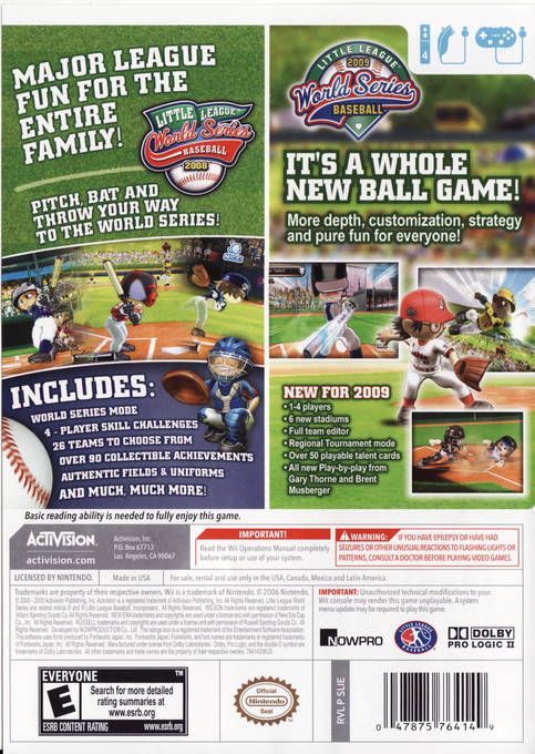 Little League World Series Baseball : Double Play - Dos