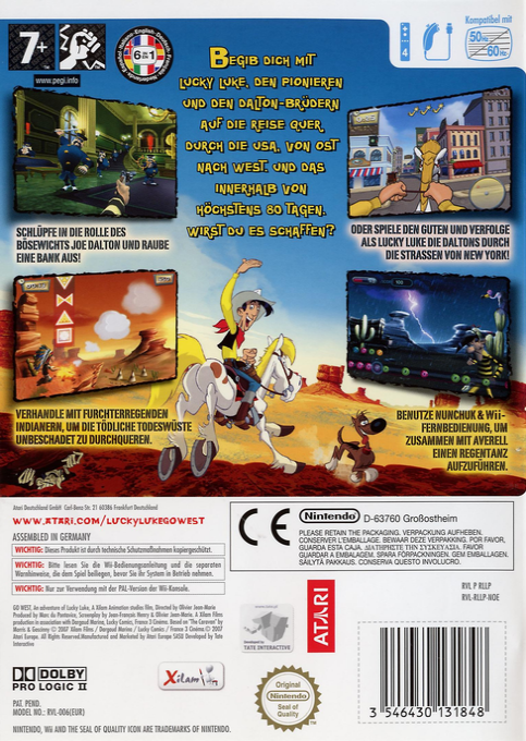 Lucky Luke : Tous à l'Ouest - Dos