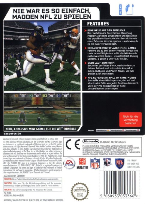 Madden NFL 07 dos