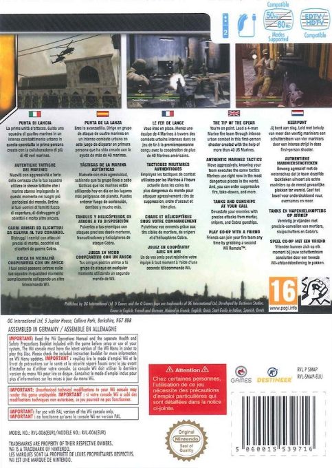 Marines : Modern Urban Combat - Dos