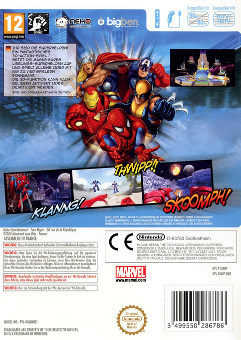 Marvel Super Heroes 3D : Grandmaster's Challenge - Dos