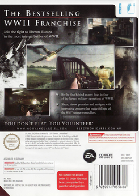 Medal of Honor : Avant-Garde - Dos