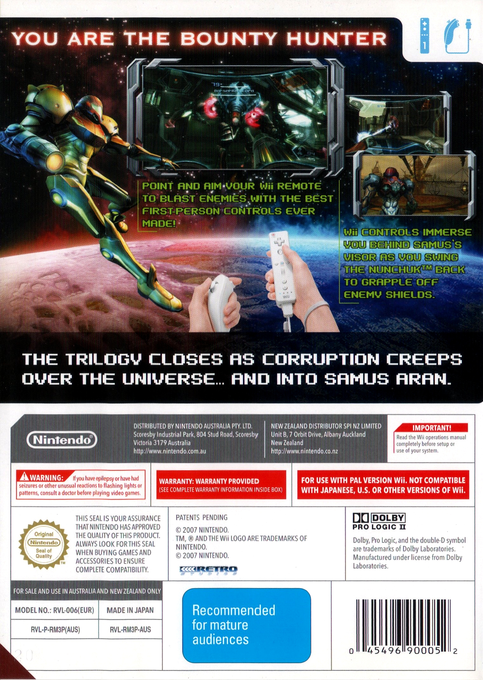 Metroid Prime 3 : Corruption - Dos