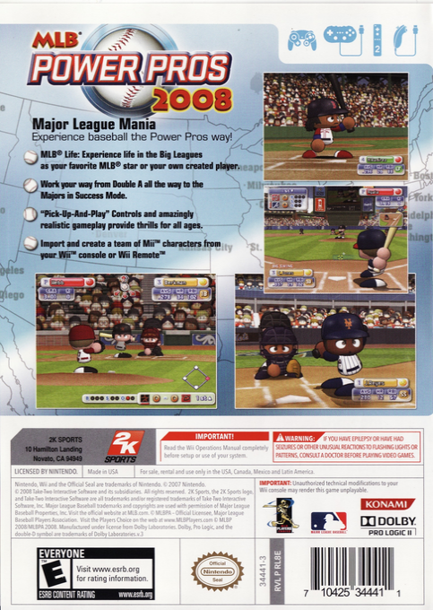 Mlb Power Pros 2008 dos