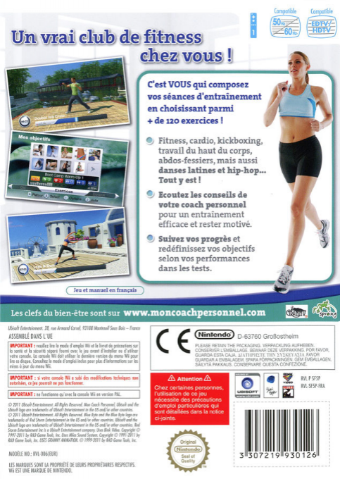 Mon Coach Personnel : Club Fitness - Dos