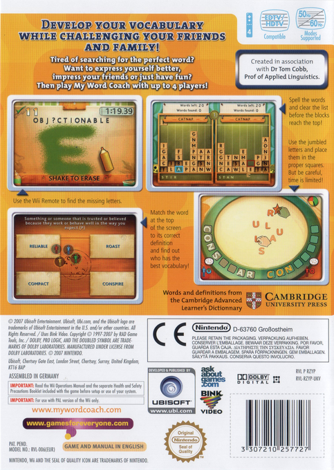 Mon Coach Personnel : J'Enrichis mon Vocabulaire - Dos