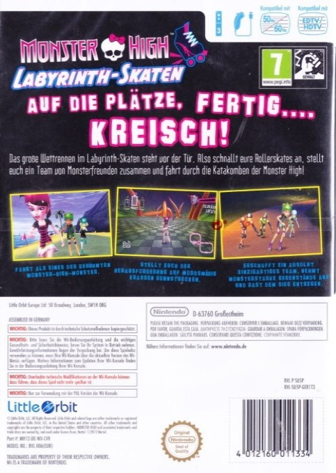 Monster High : Course de Rollers Incroyablement Monstrueuse - Dos