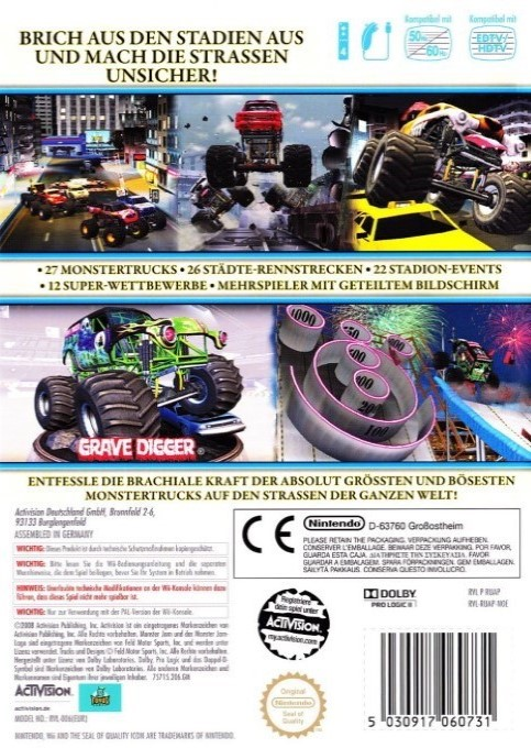 Monster Jam : Chaos Urbain - Dos