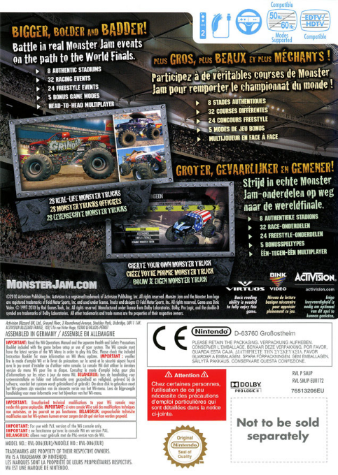 Monster Jam : Path of Destruction - Dos