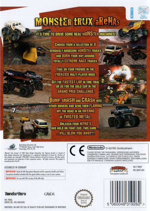 Monster Trux Arenas - Dos