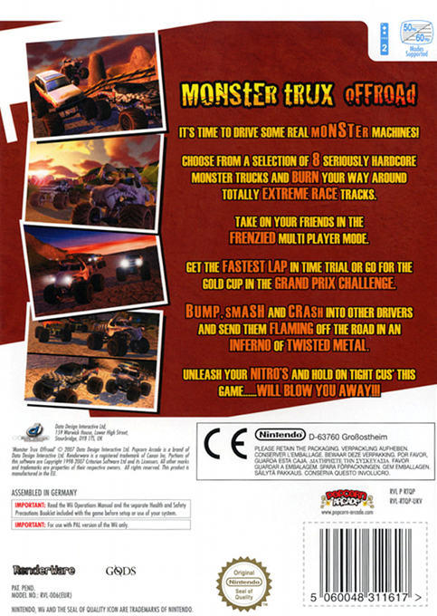 Monster Trux Offroad - Dos