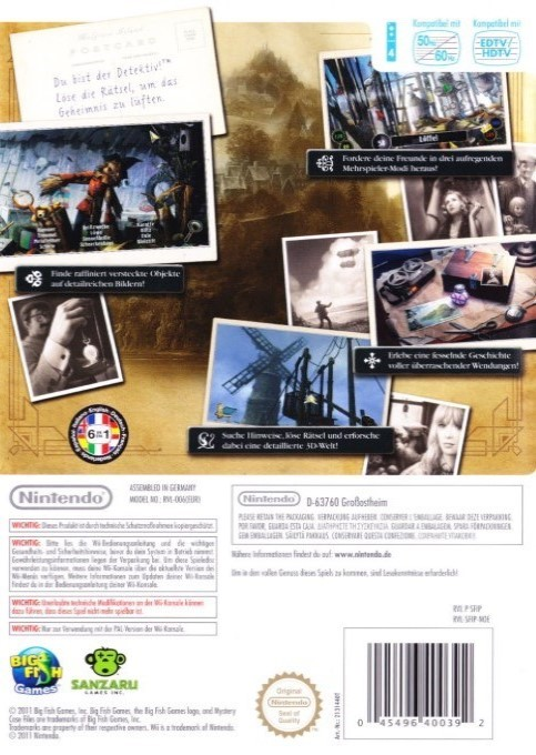 Mystery Case Files : L'Affaire Malgrave - Dos