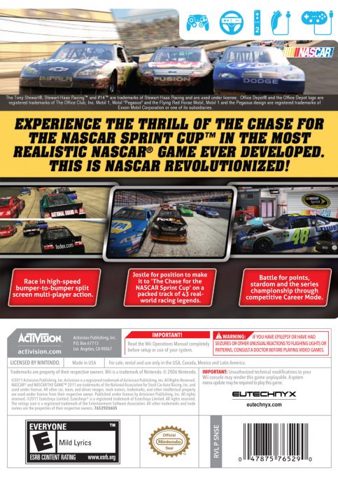 Nascar The Game 2011 dos