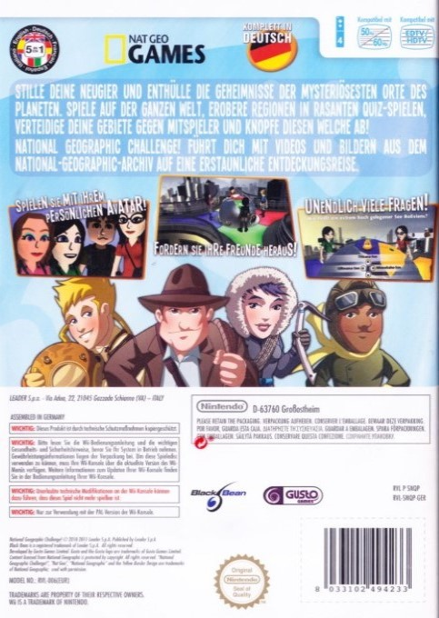 National Geographic Challenge ! - Dos