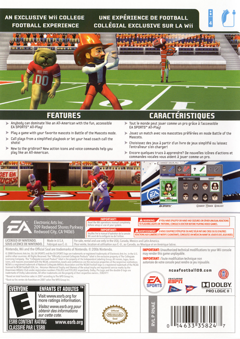 NCAA Football 09 All-Play - Dos