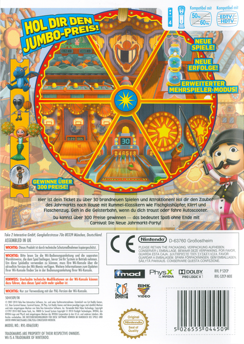 Nouvelles Attractions : Carnival Fête Foraine - Dos