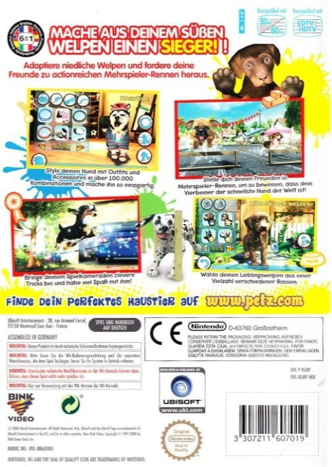 Petz Sports : Chiots & Compagnie - Dos