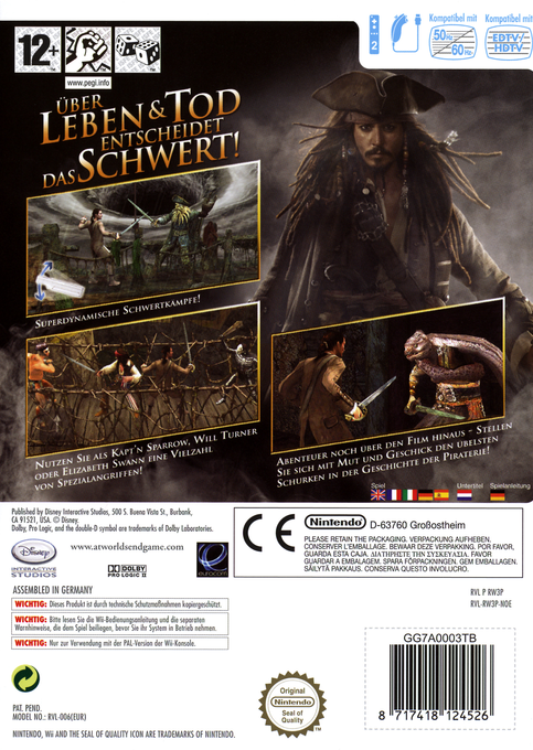 Pirates des Caraibes : Jusqu'au Bout du Monde - Dos