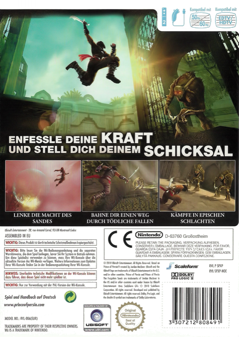 Prince of Persia : Les Sables Oubliés - Dos