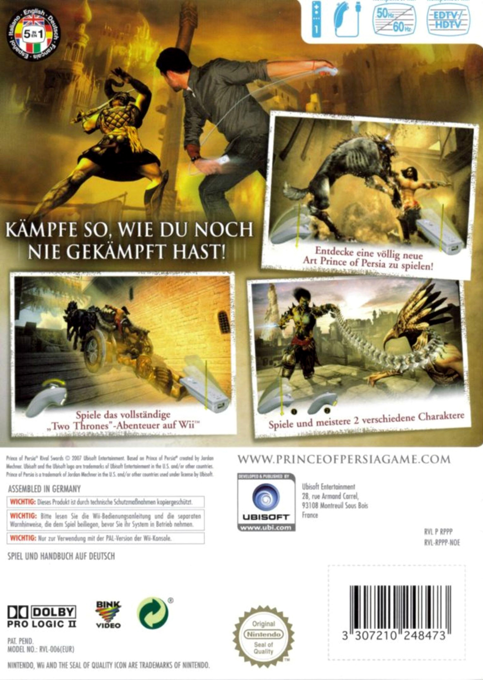 Prince of Persia : Rival Swords - Dos