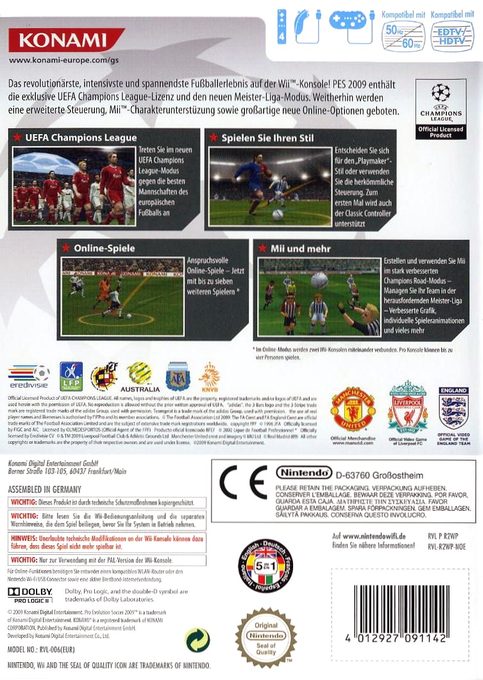 Pro Evolution Soccer 2009 - Dos