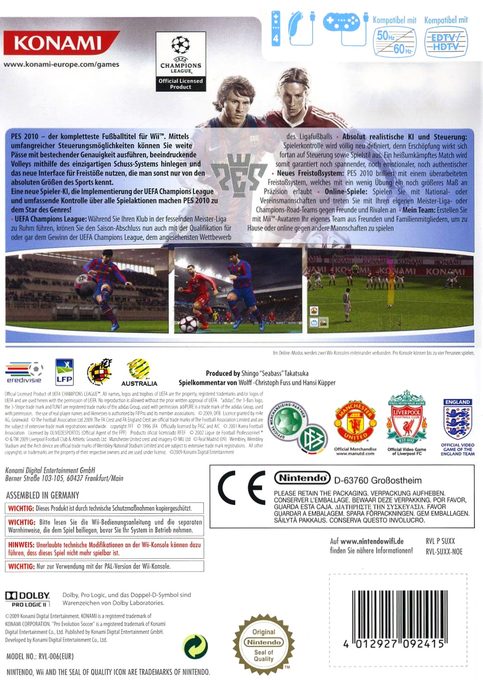 Pro Evolution Soccer 2010 - Dos