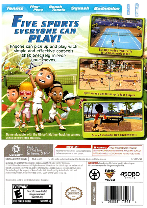 Racquet Sports - Dos