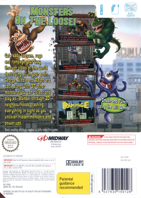 Rampage : Total Destruction - Dos