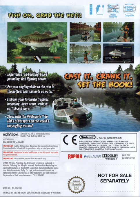 Rapala's : Partie de Pêche en Folie ! - Dos