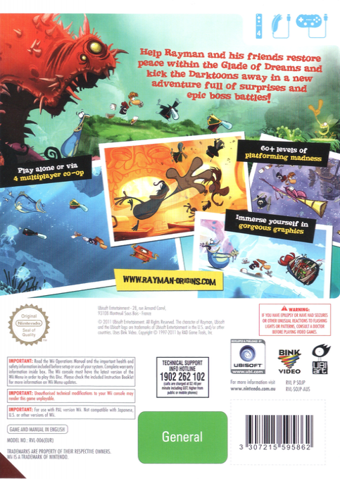 Rayman Origins - Dos