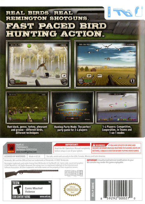 Remington Great American Bird Hunt - Dos