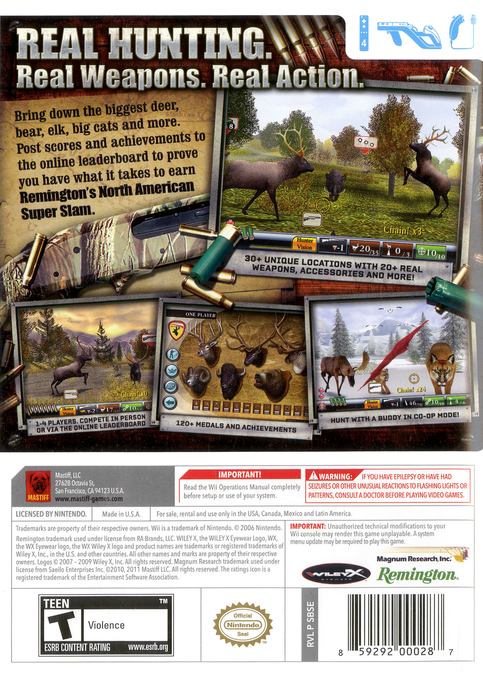 Remington Super Slam Hunting : North America - Dos