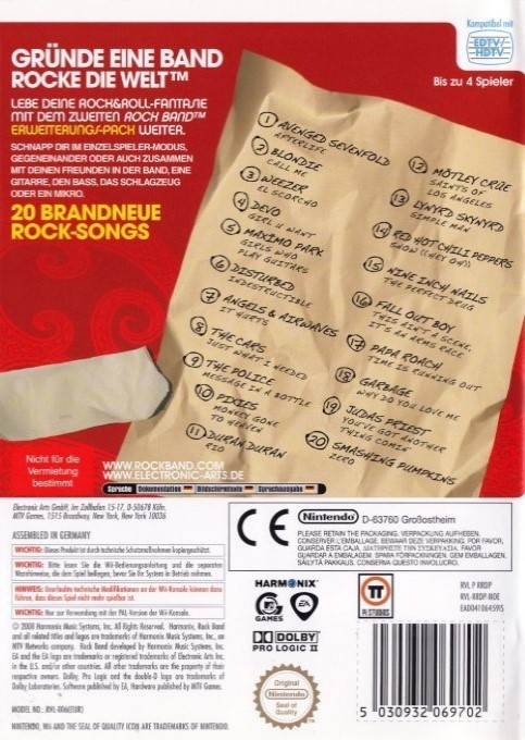 Rock Band Song Pack 1 - Dos