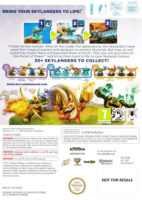 Skylanders : Spyro's Adventure dos