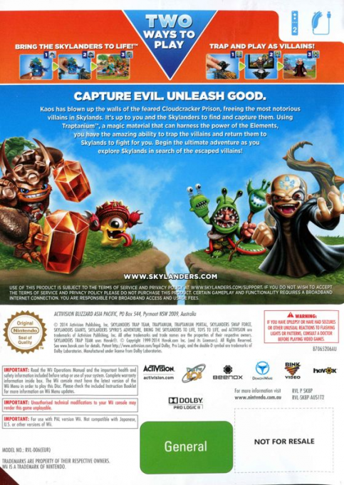 Skylanders Trap Team dos
