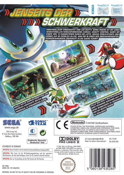 Sonic Riders Zero Gravity dos