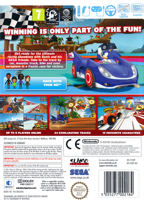 Sonic & Sega All-Stars Racing dos